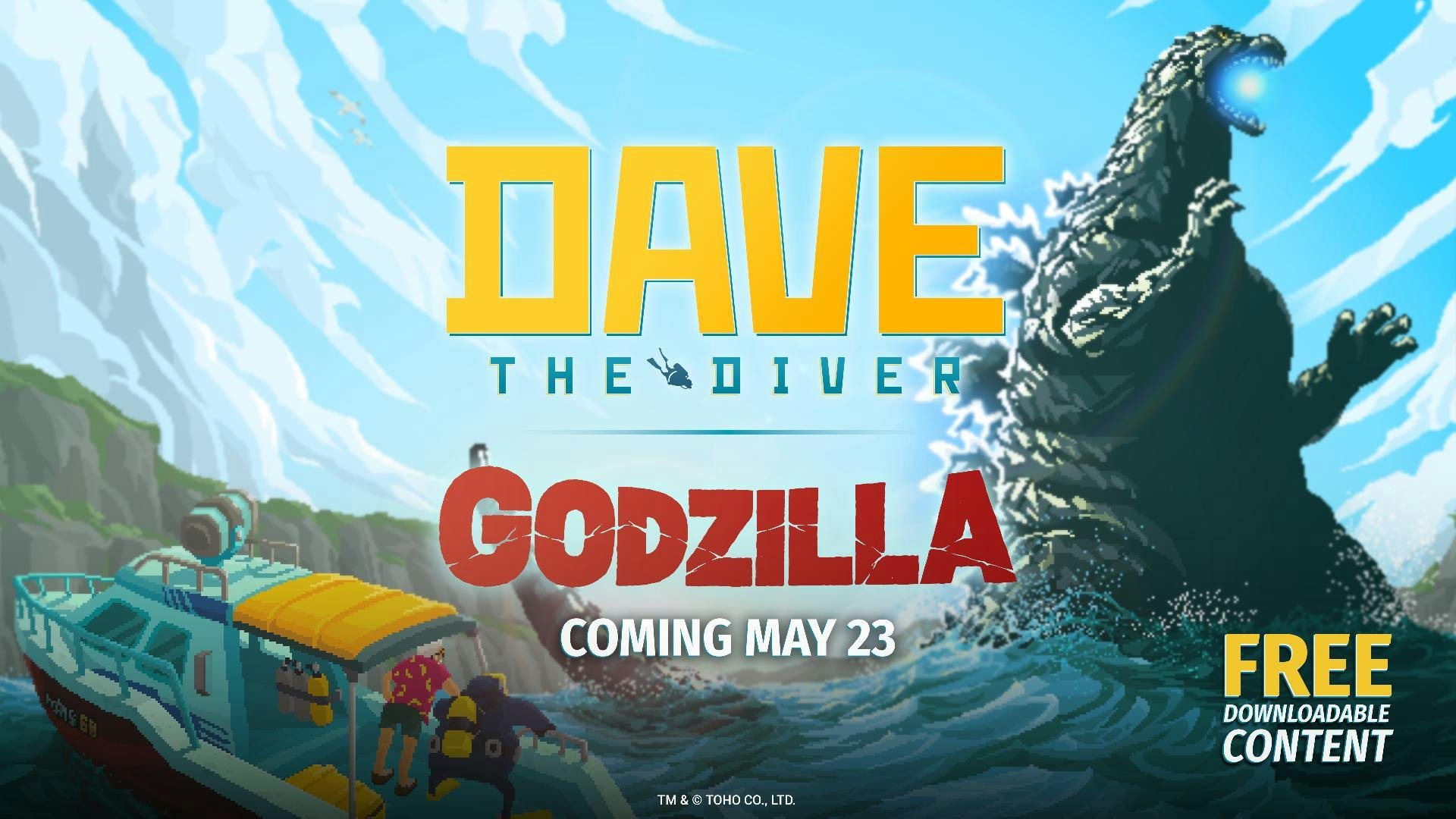 Cover Image for Dave The Diver Free Godzilla DLC Launches May 23rd 2024