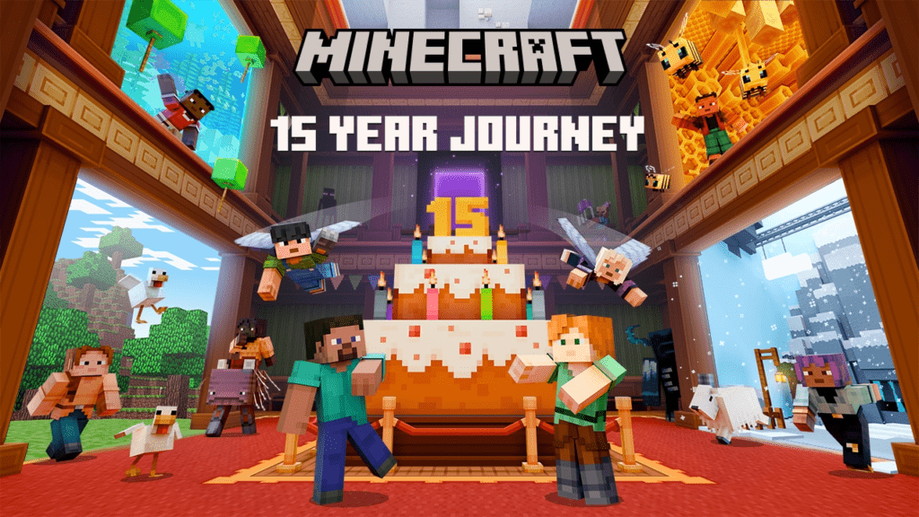 Cover Image for Minecraft lança mapa de museu gratuito pelo seu aniversário de 15 anos