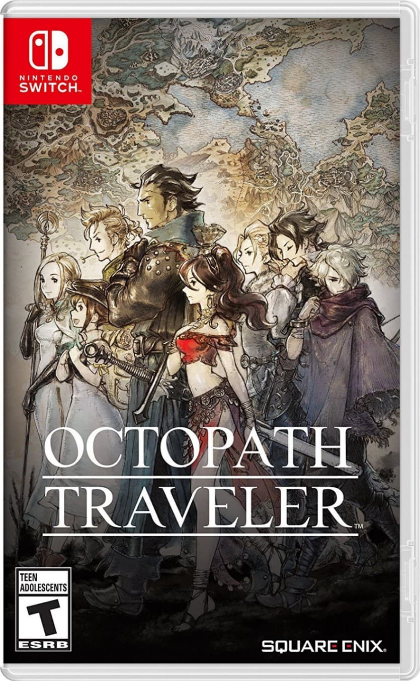 Capa do jogo Octopath Traveler