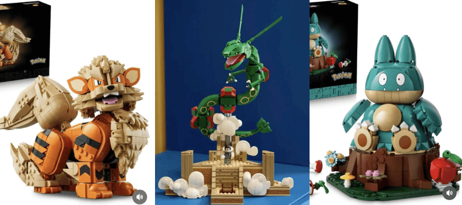 LEGO Pokémon: Rayquaza, Arcanine e Munchlax Chegam em Agosto