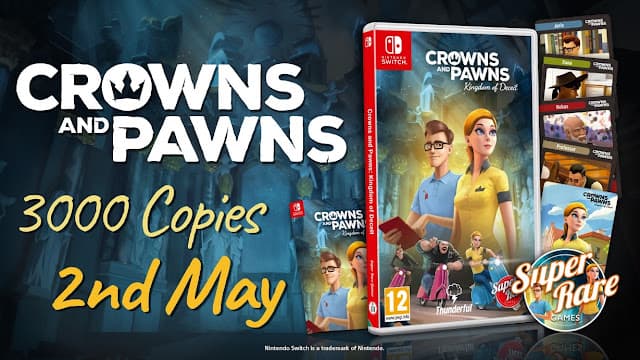 Crowns and Pawns terá lançamento físico limitado para Switch