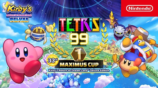 Tetris 99 (Switch) receberá tema de Kirby’s Return to Dream Land Deluxe (Switch) em novo evento