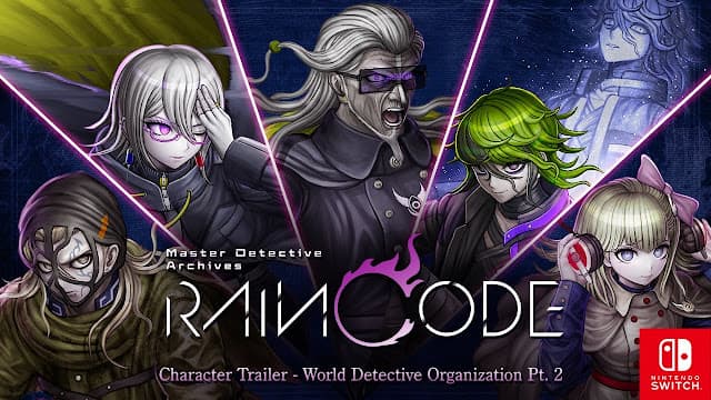 Master Detective Archives: RAIN CODE (Switch) recebe novo trailer apresentando diversos personagens