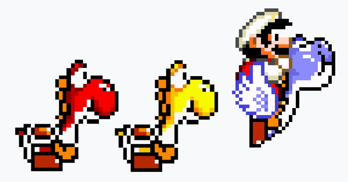 Qual é a diferença entre os Yoshis coloridos de Super Mario World (SNES)?