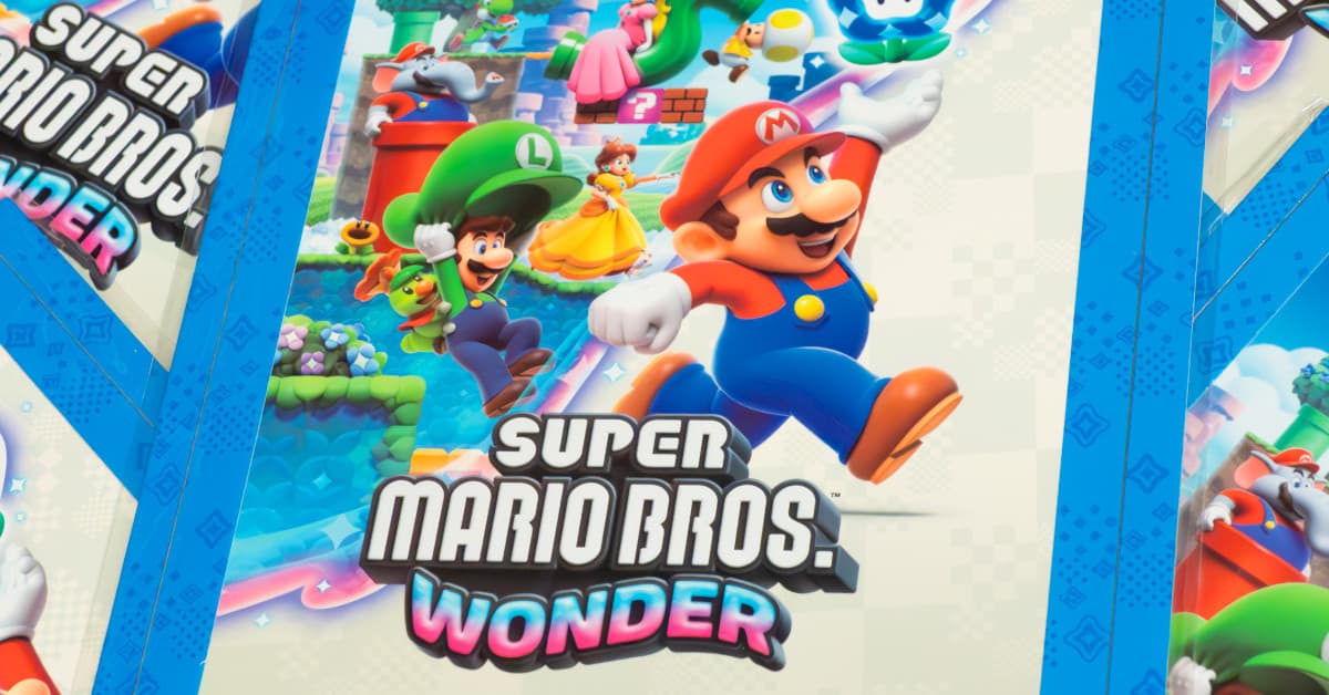Quadros emoldurados de Super Mario Bros. Wonder são brindes de compra da loja da Nintendo em NY