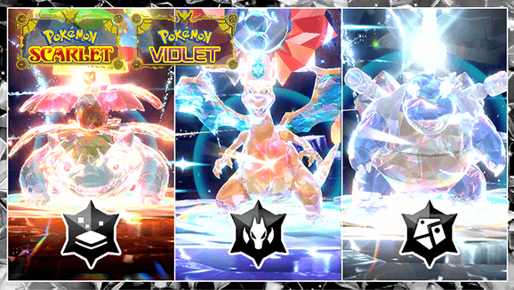 Pokémon Scarlet/Violet (Switch) receberão Tera Raid Battles com Venusaur, Blastoise e Charizard