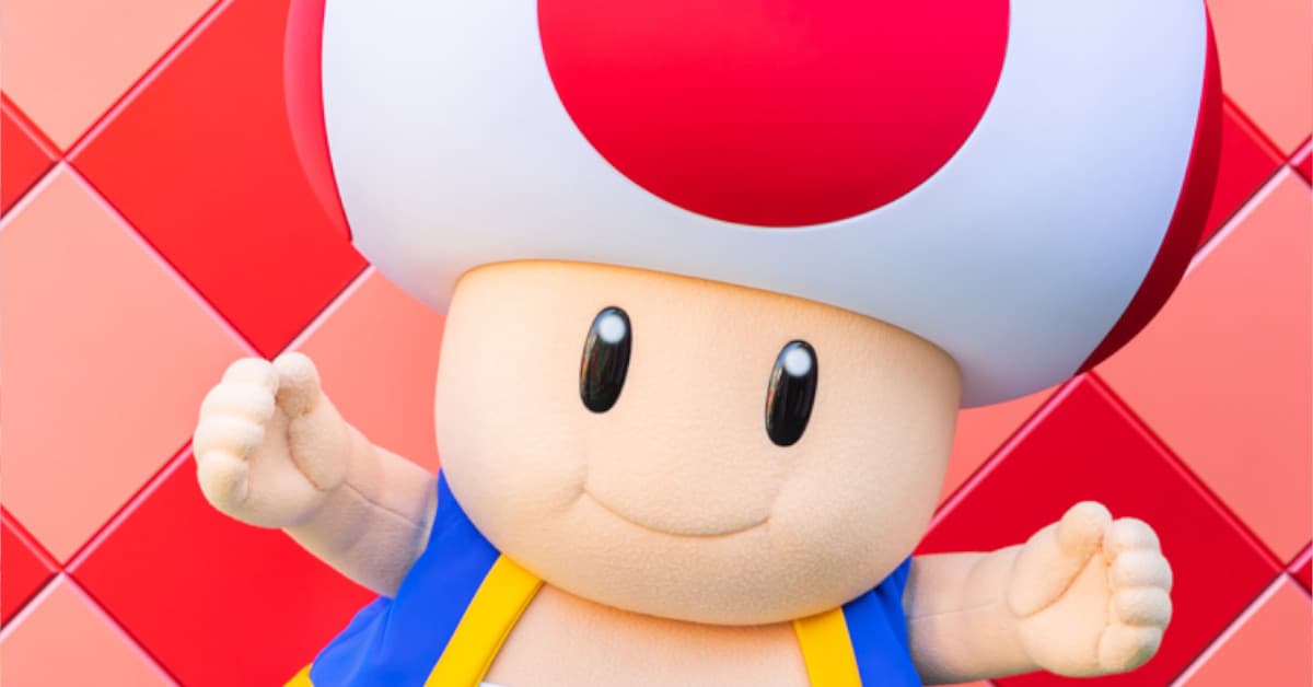 Toad é o mais novo mascote do Super Nintendo World em Hollywood, EUA