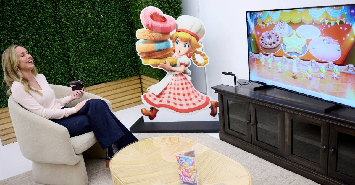 Cover Image for Brie Larson promove Princess Peach: Showtime! e revela seus mains em Super Smash Bros. e Mario Kart