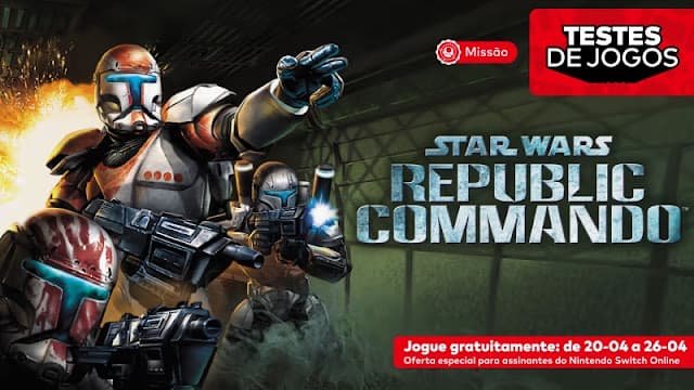 Star Wars Republic Commando será próximo título dos Testes de Jogos do Nintendo Switch Online