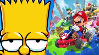 Cover Image for Random: The Simpsons Meets Mario Kart In Bizarre TV Mash-Up