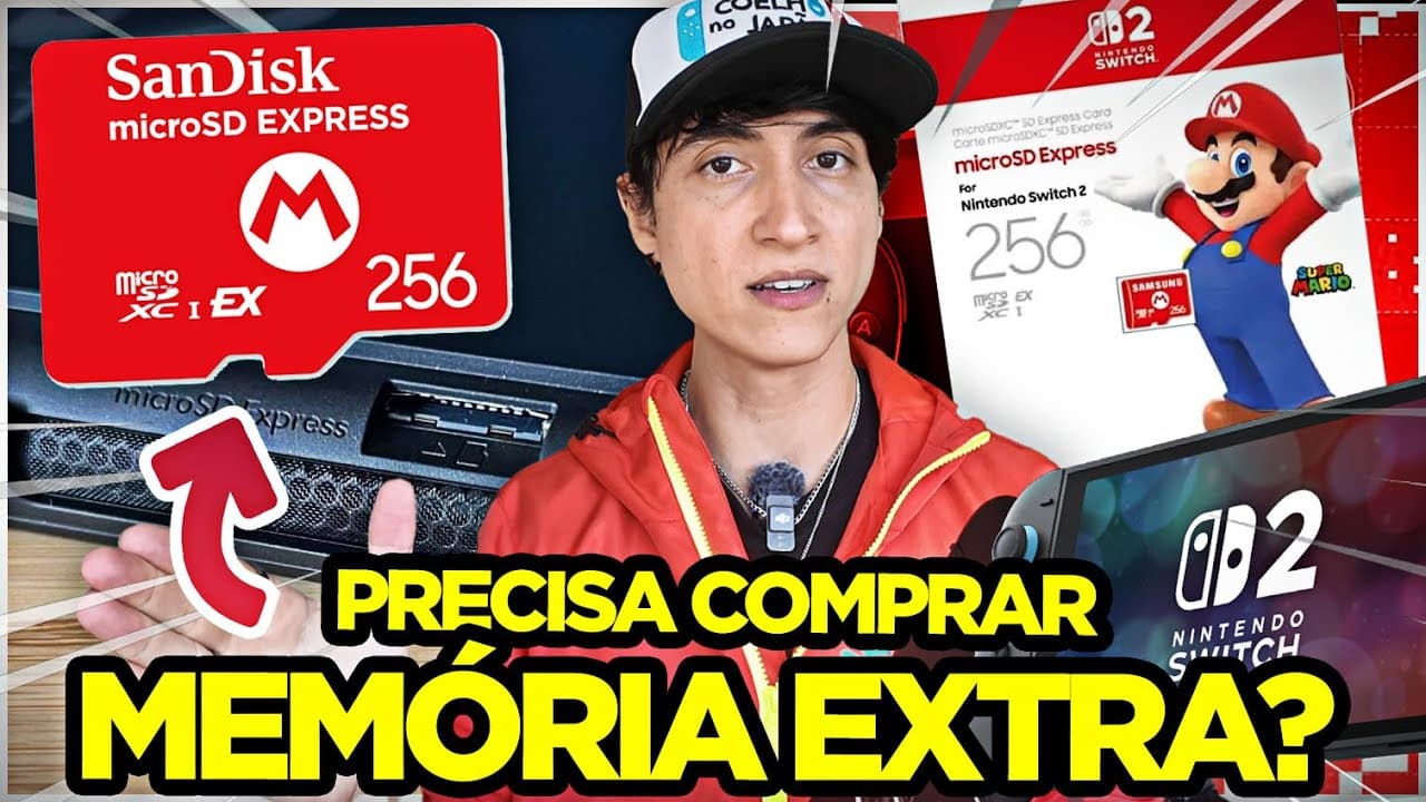 Guia: Quantos jogos cabem no Nintendo Switch 2? Qual microSD comprar? – Alertas e dicas de uso