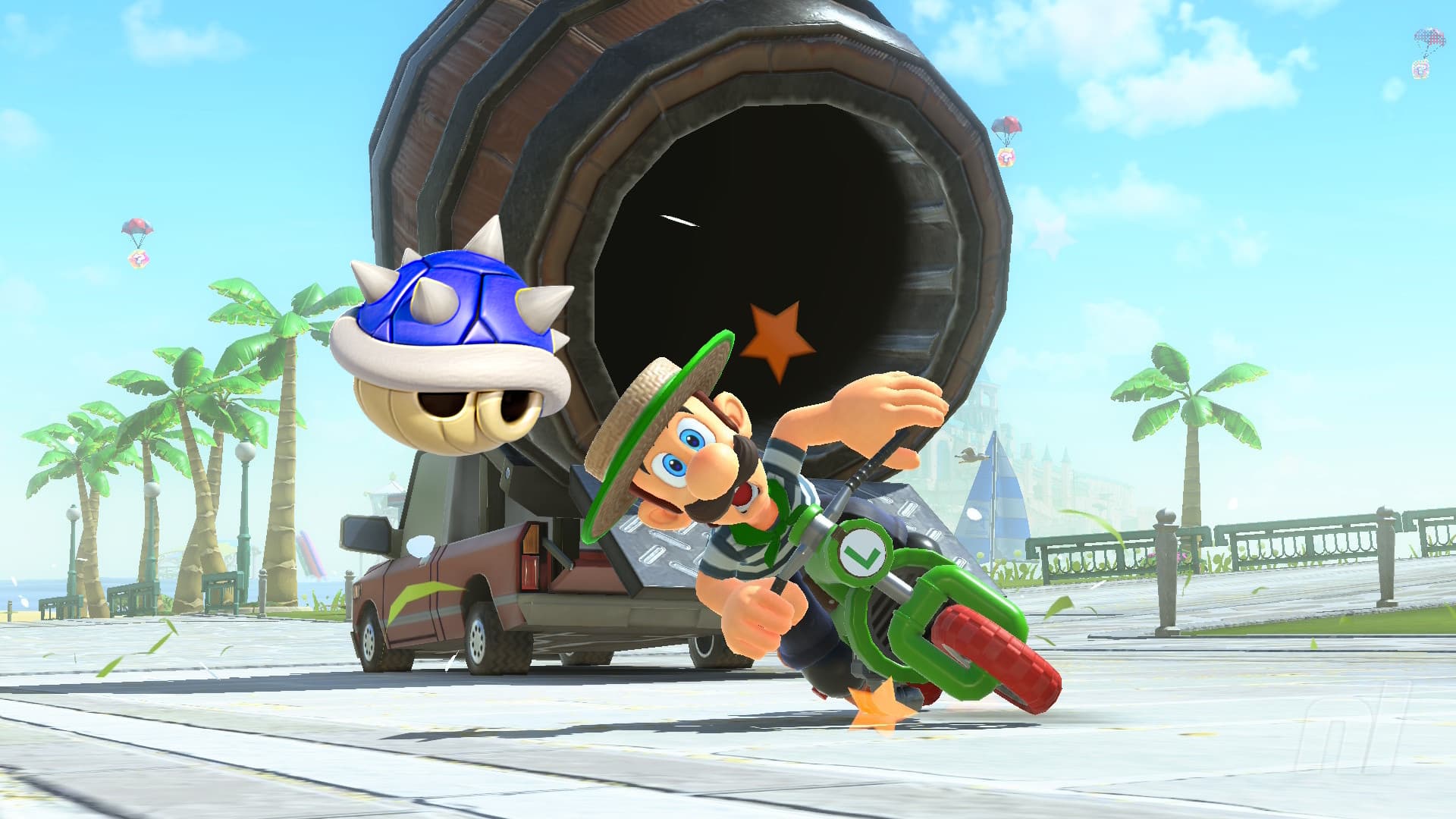 Jogador descobre forma de desviar de cascos azuis em Mario Kart World; confira